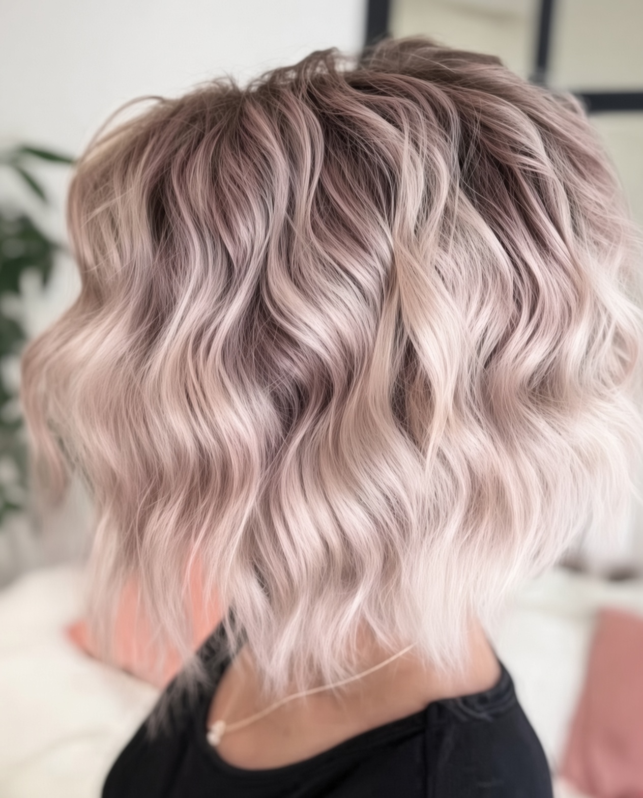 Color before and after — Rose Pearl Blonde