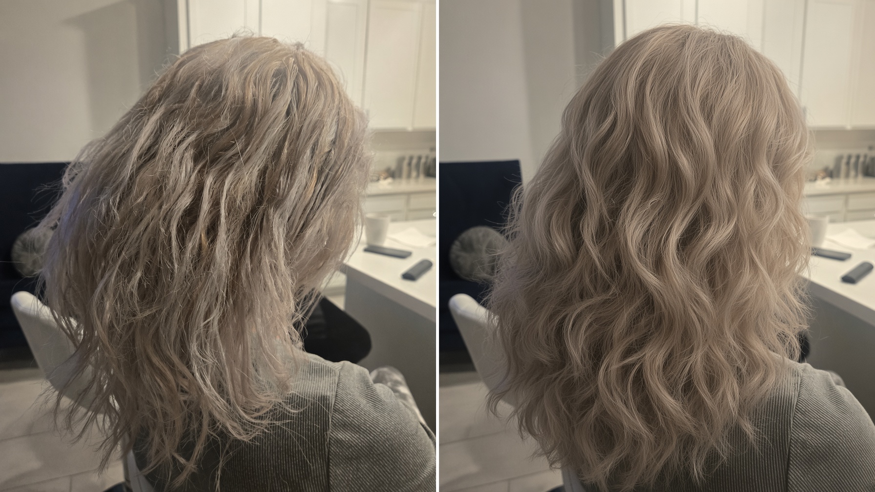 Before and after seamless extensions transformation