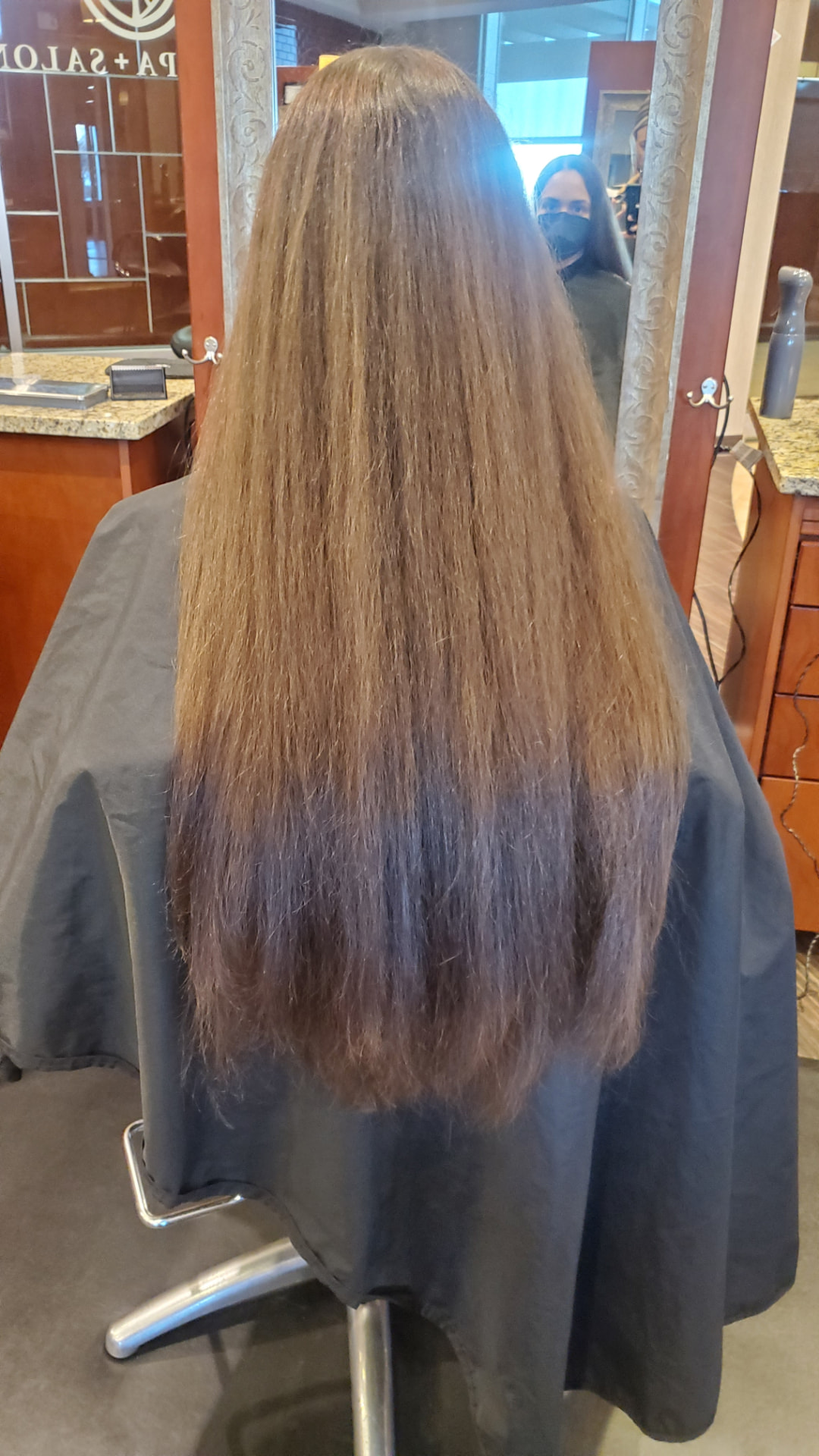 Damaged Hair Repair before and after — Length Restored